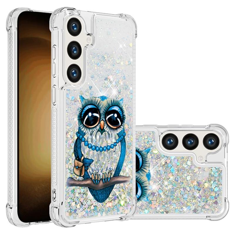 S24 Fe Case On For Funda Samsung Galaxy S24 FE Cover Glitter Dynamic Liquid Case For Samsung S 24 Ultra S24+ S24FE Cases Coque