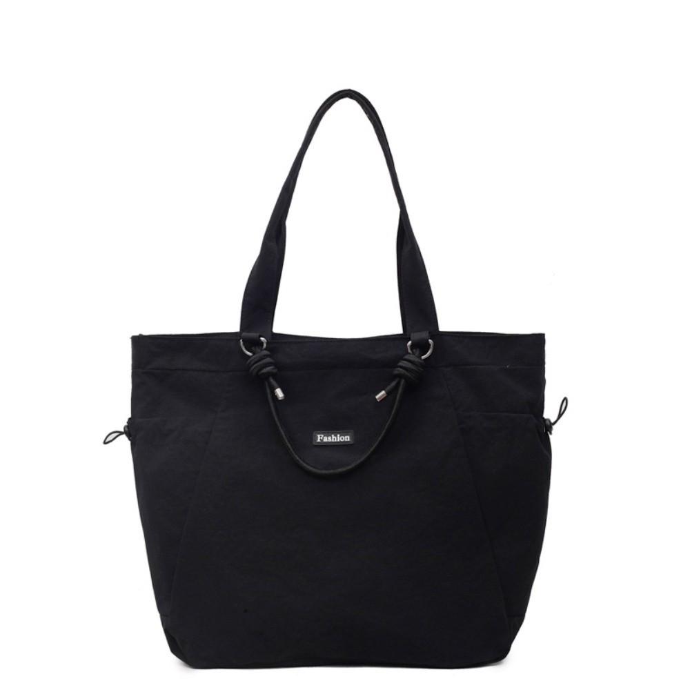 Large Capacity Women's Totes Bag Solid Color Commuting Handbag Fashion Nylon Shoulder Bag  Girls