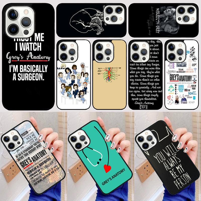 American TV Greys Anatomy Phone Case Back Cover for iPhone 17 Air 16 15 14 13 11 12 Pro Max Plus Fundas Coque