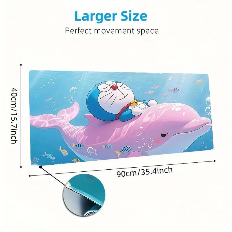 Doraemon4 Print Cushion Non-slip Laptop Tablet Big Mousepad XXL Mat Mini PC Playmat With Lock edge