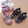 Girls' sports shoes 2025 spring new fashion shoes children's outdoor leisure hiking shoes medium and large children's boys' shoes