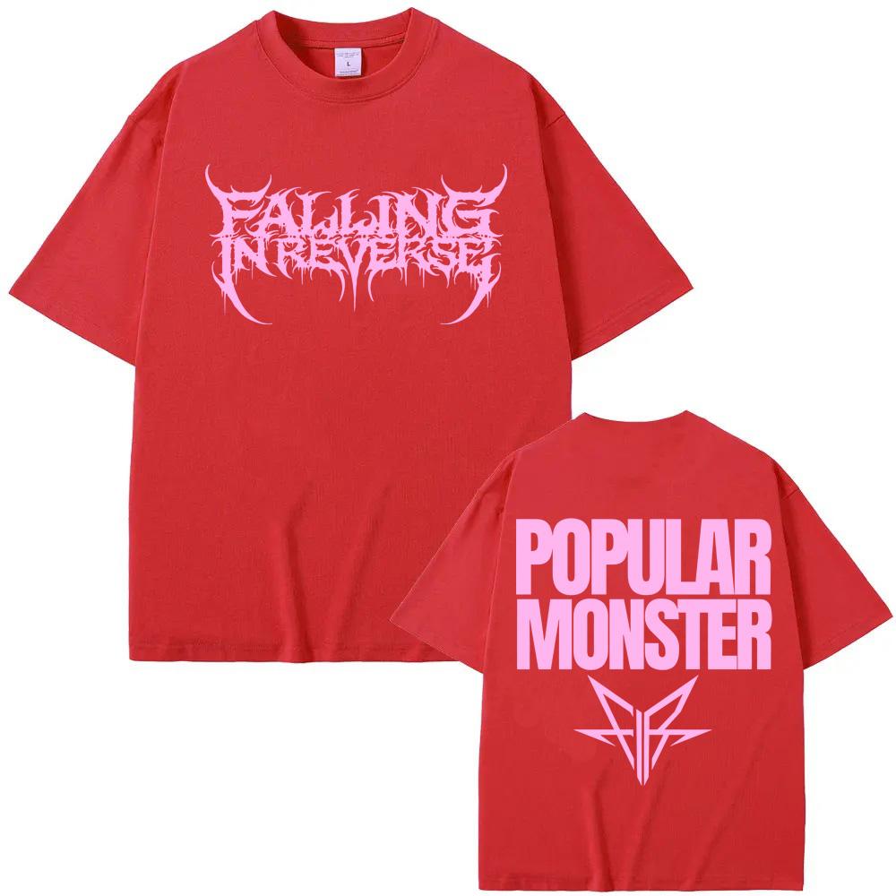 Falling In Reverse Summer New T Shirt Short Sleeve Singer's same styleTee-shirt Graphic Printing Popular Monster Text Tshirt