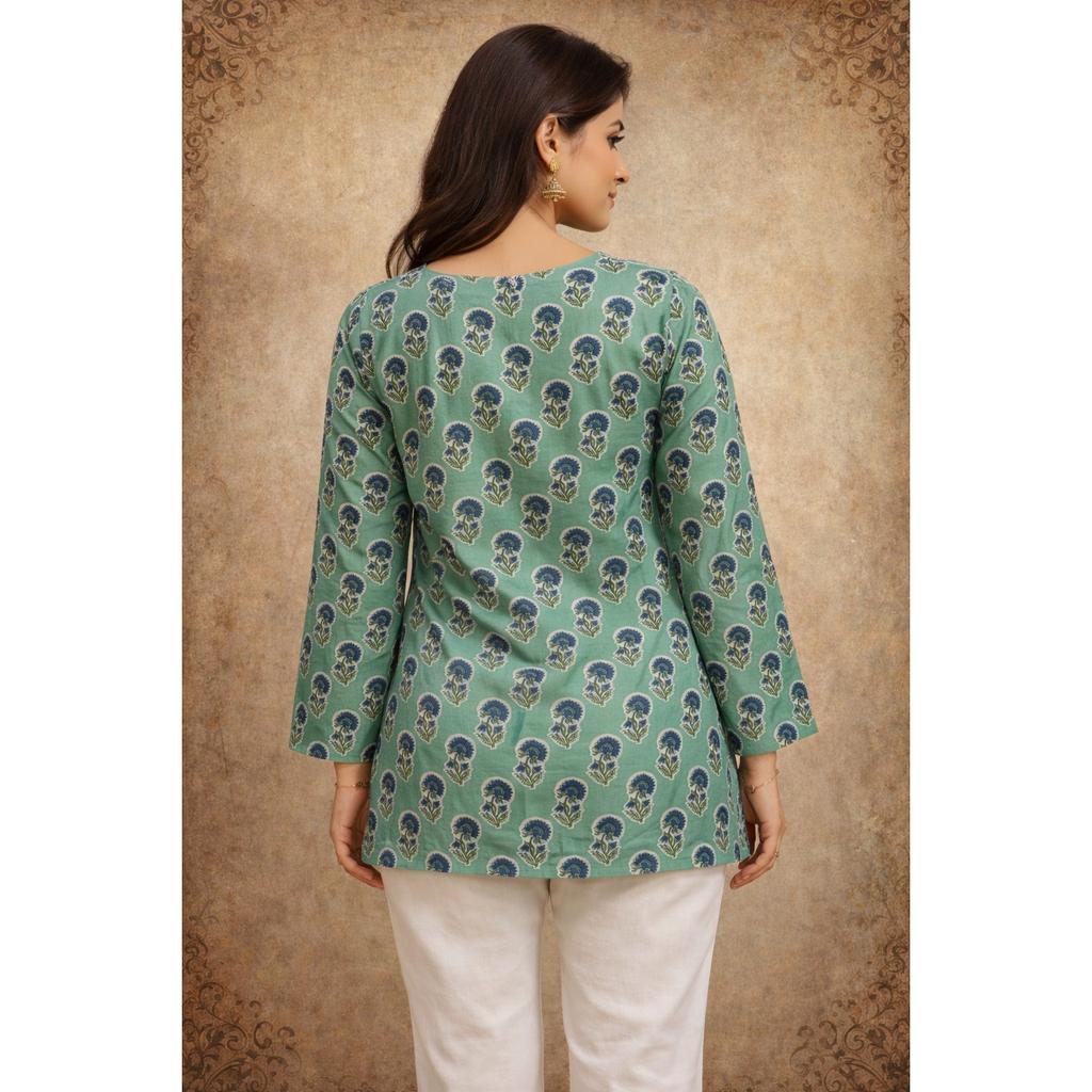 Heavy Maslin Designer Short Kurti Set Indian Bollywood Ethnic Top Tunic Kurta