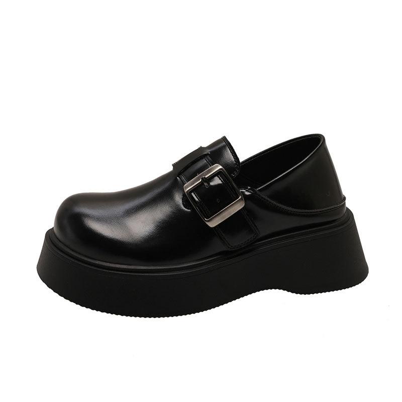 Retro Casual Single Shoes One Pedal Platform Boken Shoes Women's 2025 Spring New Lazy Fashion Versatile Boken Shoes