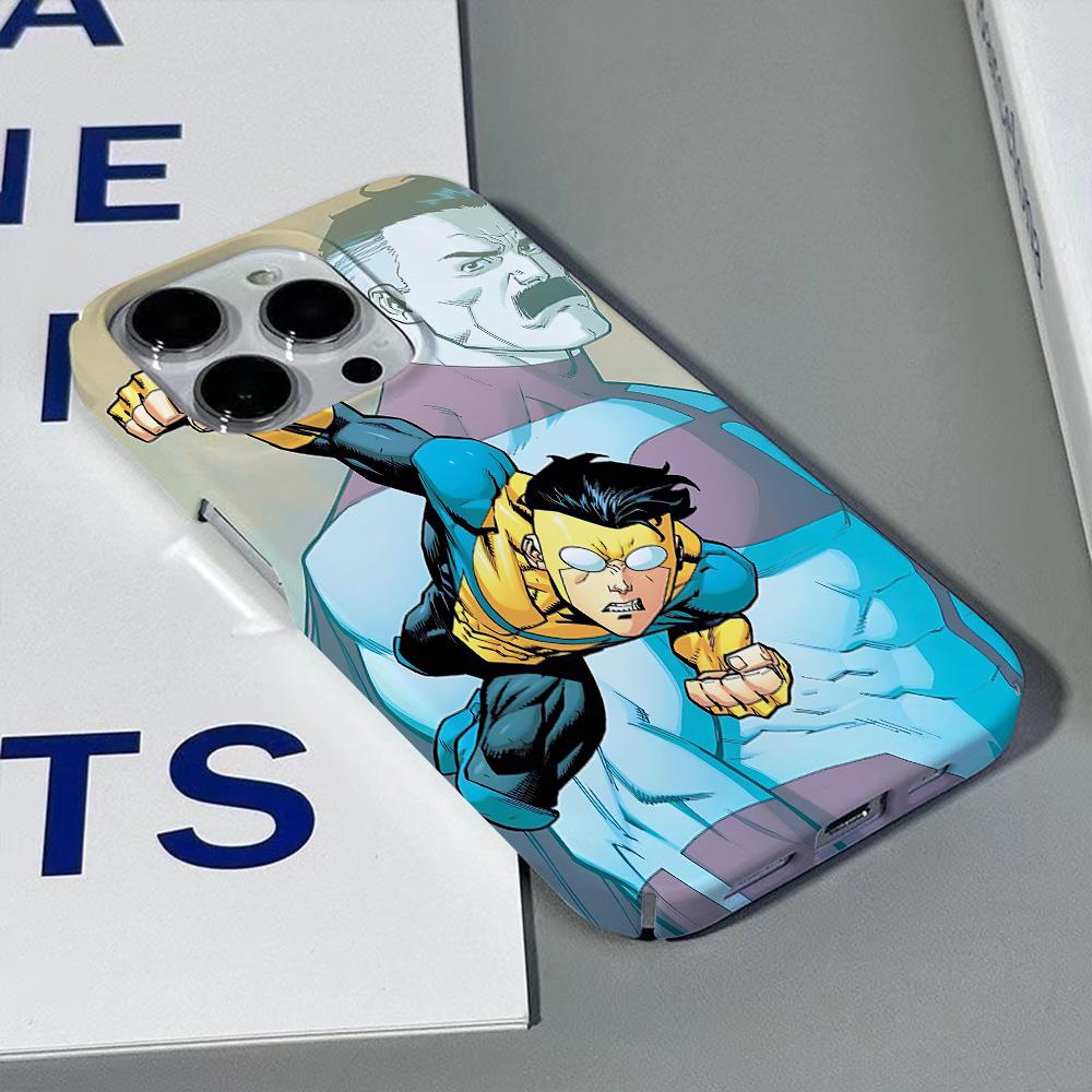 

I-Invincible-Cartoon Phone Case for iPhone 16 15 14 13 12 11 Pro Max X XS XR XSMax 7 8 Plus Glossy Film Hard PC Cover iPhone 7(8) Plus