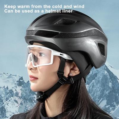 Winter Helmet Liner Windproof Fleece Lined Ski Skull Cap Thermal Beanie Hat Cold Weather