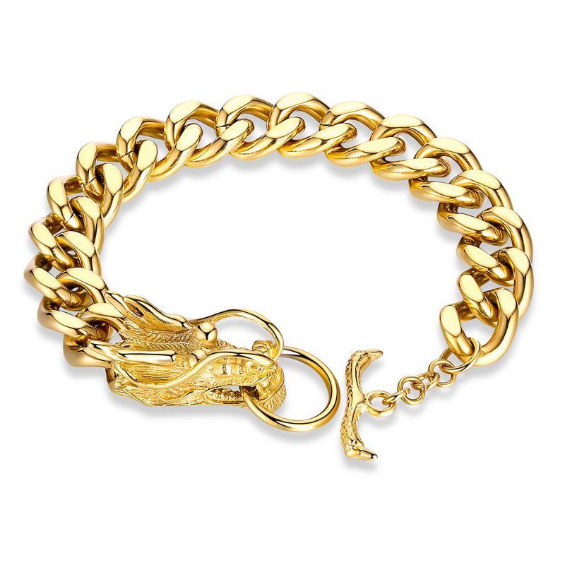 Retro Dragon Head Bracelet: Hip Hop Punk Style for Men, Women & Kids
