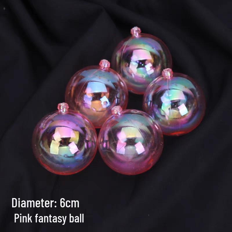Creative Iridescent Transparent Cake Decoration - Aesthetic Milk White Party Ball for Birthday Desserts