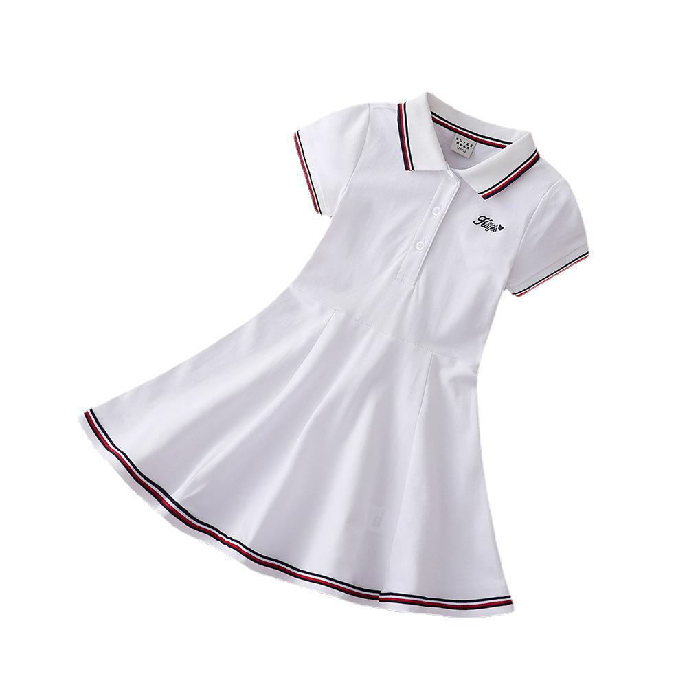 2018 Preppy Style: Simple & Fashionable Lapel Dress for Middle-Aged & Older Girls