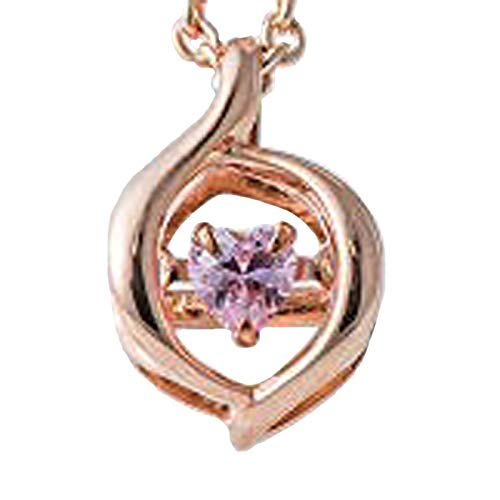 [DancingStoneStar] Heart Stone Dancing Necklace Top (Separate) SETS-8757 Pink Gold