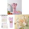 Silicone Kitchen Utensil Set With Wooden Handles For Cooking Nonstick Heatresistant For Home Use