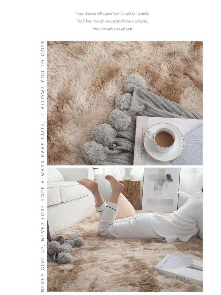 Plüschteppich mit Batikmuster aus Seide und Wolle für Wohnzimmer/Schlafzimmer