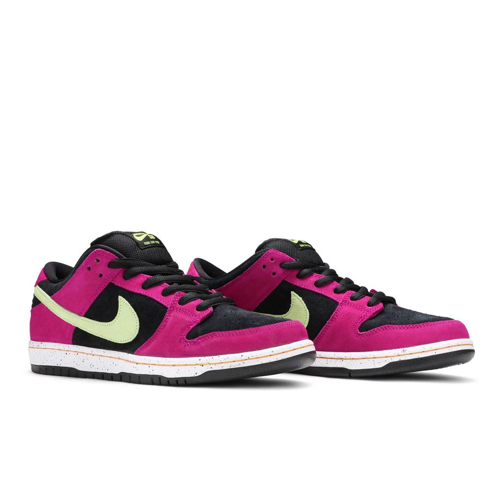 Nike Dunk Low Pro SB 'Red Plum' (Unisex) Red Plum / Black / Taxi / Citron Skateboard Shoes BQ6817 501