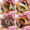 African Women Pillow Case Soft Plush Fabric Double-Sided Printed Cushion Cover Warm Winter Sofa Pillow Case