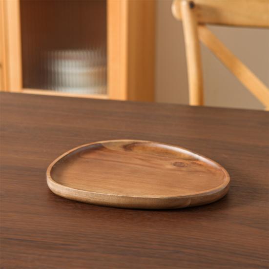 Dřevěný servírovací podnos Malý podnos na občerstvení Rustikální nepravidelný podnos na dezerty Dekorativní podnos pro rostliny, svíčky, klíče, šperky, hodinky