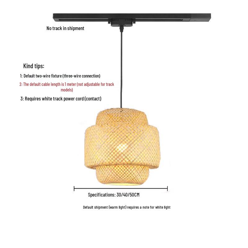 Zen Bamboo Rattan Pendant Lamp for Tea Rooms and Restaurants