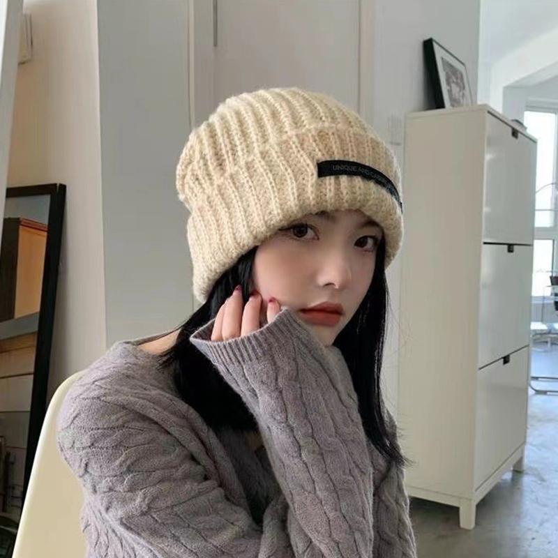 Autumn Winter Warm Hat For Women Girls Soft Loose Thickened Ear Protection Windproof Bonnet Fashion Versatile Hats Gifts
