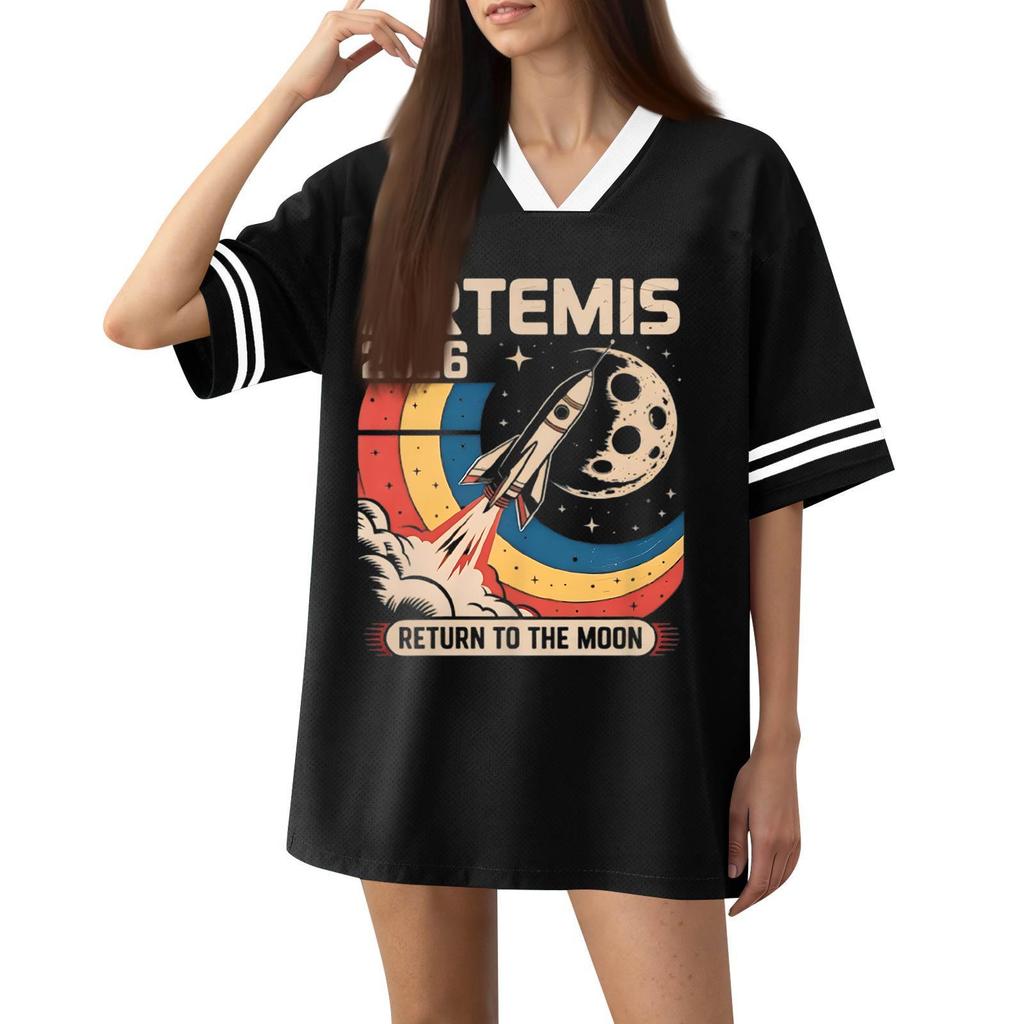 Women's Fashion Short-Sleeved V-Neck Printed Sports T-Shirt