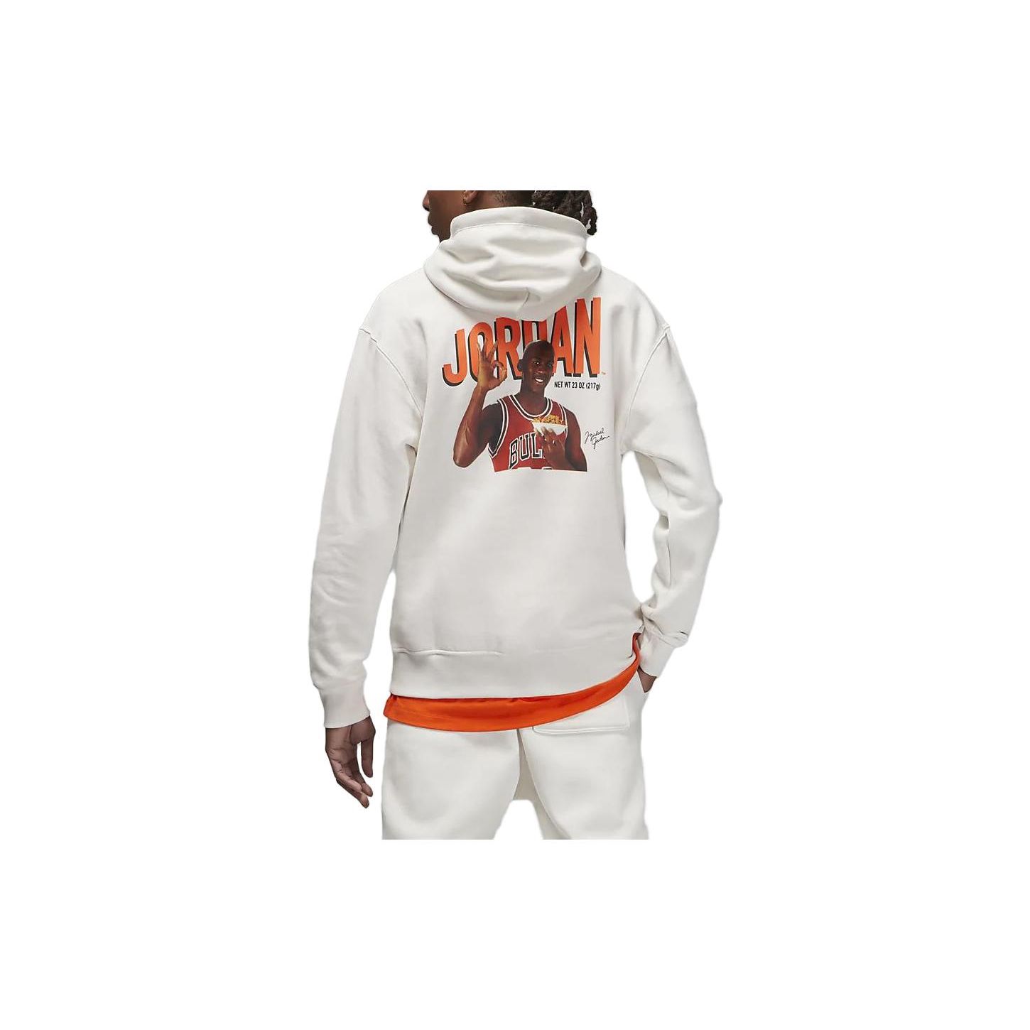 Флисовый пуловер Air Jordan Flight Mvp с капюшоном Phantom/Rush Orange для мужчин — фото 2