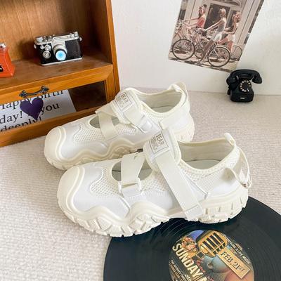 K856 Thick-soled Explosive Sports Sandals Women's Summer Niche Breathable 2024 New Velcro Ins Tide Little White Shoes