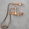 Wall-mounted Bath Faucet Rose Gold Copper 3