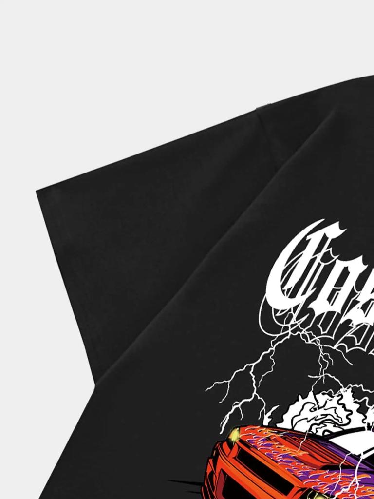 Cosmic Speed Extreme Sport Racing On The Mountain Men Tee T Shirt Cotton T-Shirt Casual Breathable Clothes Oversize Short Sleeve