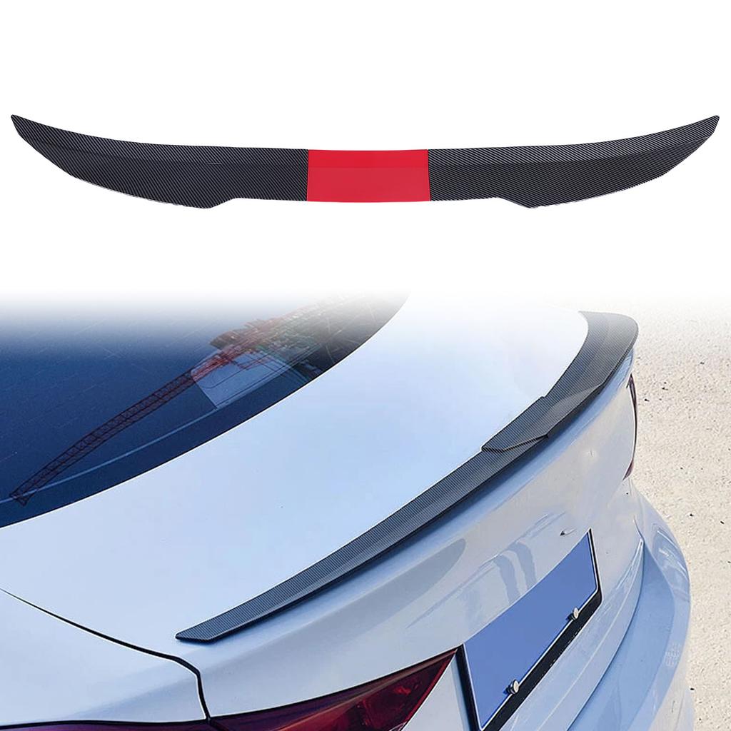 Car Rr Tail Spoiler 117-128cm ABS Strong Adhesion Car Rr Spoiler Wing for Maintenance