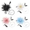 Dual-purpose Feather Headdress Colorful Lady Fascinators Retro Flower Headpieces  Wedding