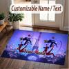Tappeto in Cristallo Vellutato con Testo Nome Personalizzato, Tappeto Decorativo Morbido Peluche Miraculous Ladybug Antiscivolo per Pavimento