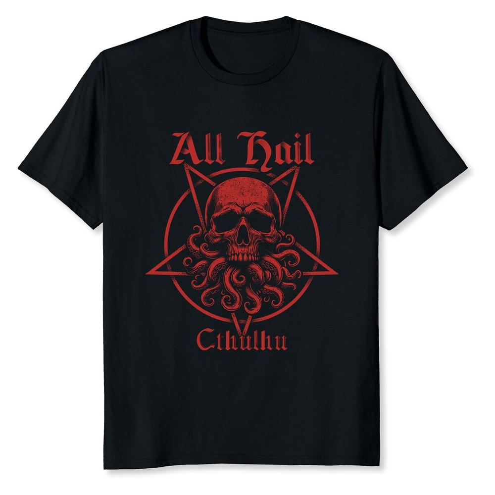 NEW LIMITED All Hail Cthulhu Dark Occult Skull T-Shirt Unisex T-Shirt XXXXL