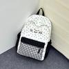 Schoolbag Japanese contrasting color plaid large-capacity backpack cute student backpack junior high school high school student campus schoolbag