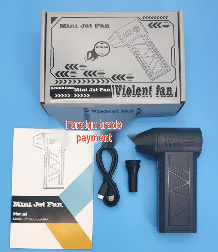 Violent Mini Handheld High-Speed Brushless Turbine Fan for Camping and Dust Blowing