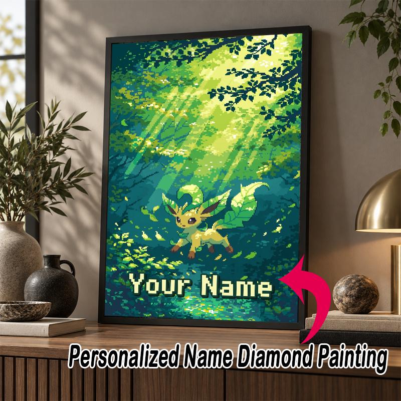 Personalized Bulbasaur Diamond Art Custom Name 5D Diamond Painting Full Drill DIY Craft