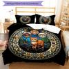 Cats Glass Journey Pattern Bedding,Quilt Set Quilt Cover Pillowcase Home Birthday Gift (1*duvet cover+2*pillowcase,without core)