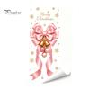 Static Glass Stickers Sticker, Christmas Theme Bow Pattern Print, Removable Film Electrostatic PVC for Home And Store Doors Party Supplies