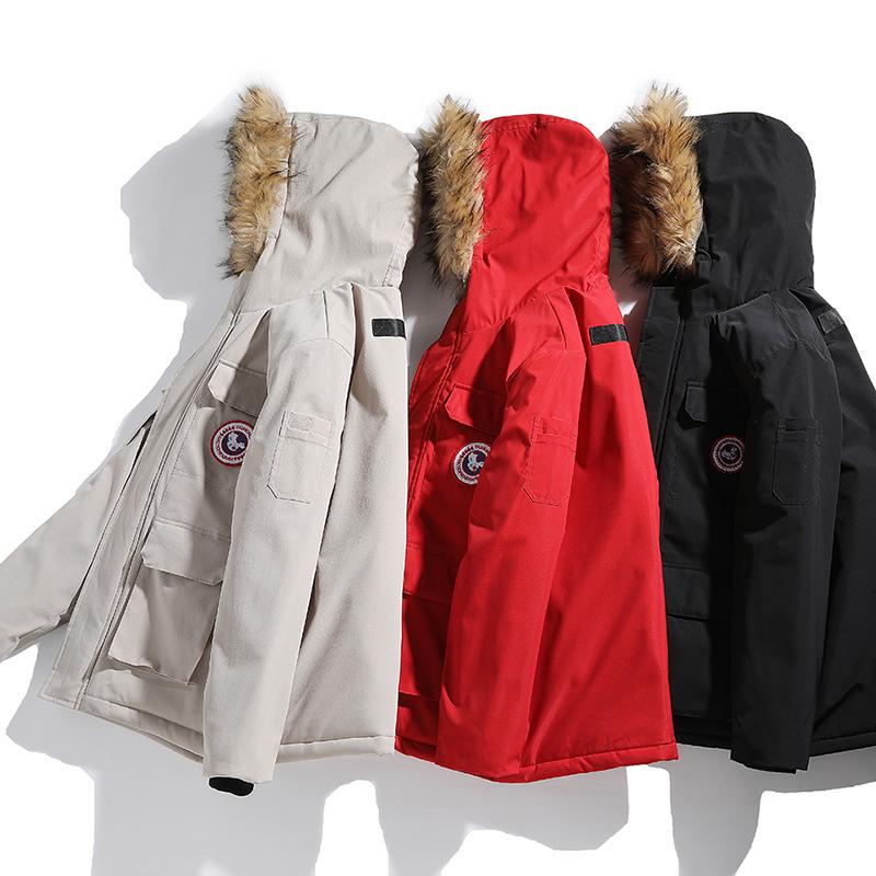 Winter Men 'S Cotton Cardigan Hooded Cotton Jacket Plus Size Parka