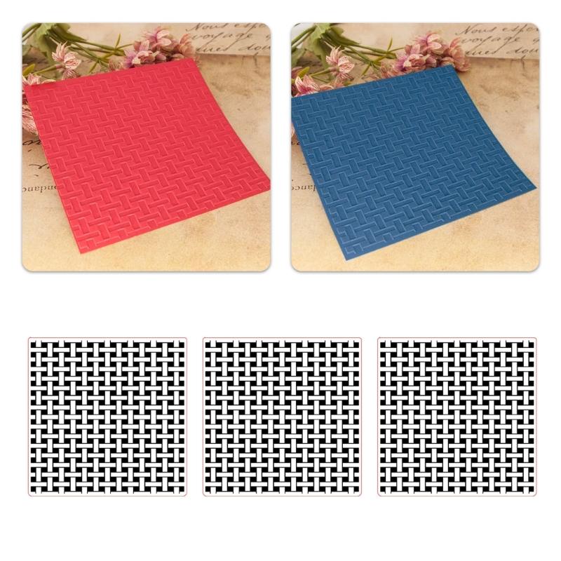 3Pcs Patterned Plastic Embossing Folder Paper Embossing Stencils Multipurpose Scrapbooking Templates for Card Making