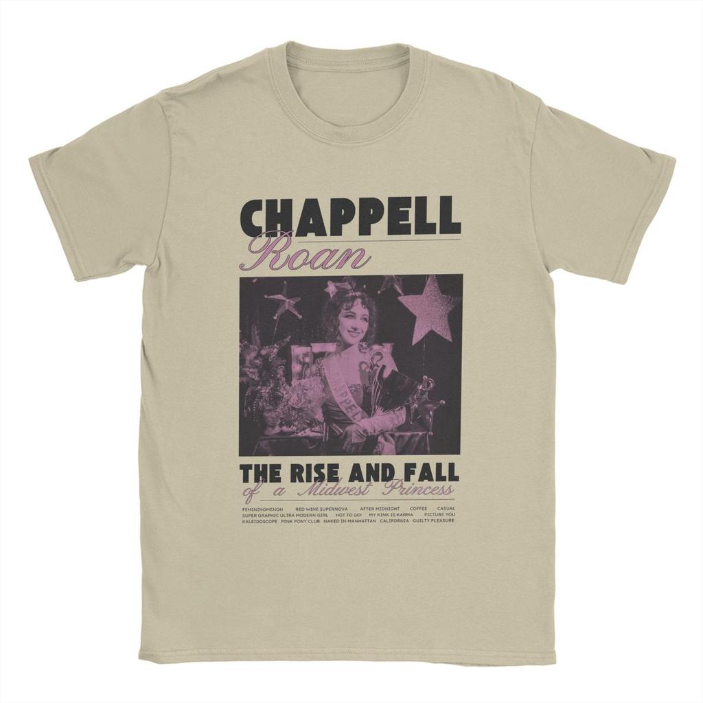 Novelty Chappell Roan Midwest Princess T-Shirts for Men Round Neck 100% Cotton T Shirts Cool Singer Short Sleeve Tees Summer