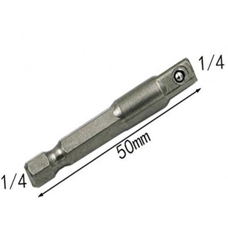 Hex Shank to Square Head Impact Wrench Socket Adapter Extension Bar