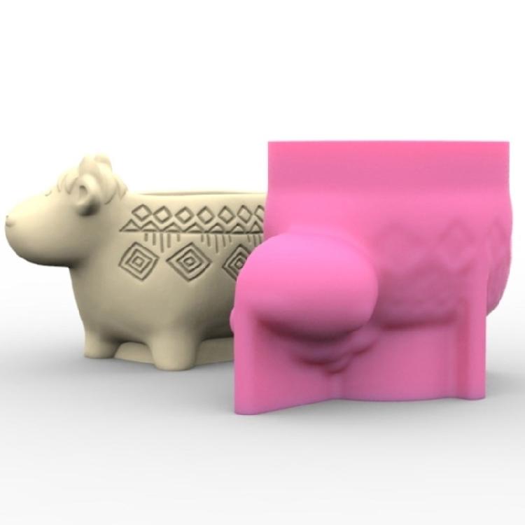 Easy To Use Flower Pots Mould Cow Shaped Planter Silicone Mold Personalized Succulent Vases Jewelry Crafting Mould