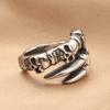 European and American Men's Titanium Steel Ring, Fashionable Men's Domineering Steel Ring, Animal Claw,