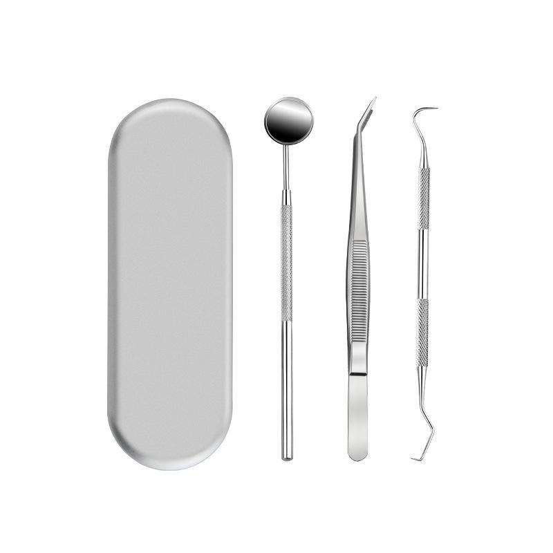 Stainless Steel Dentist Oral Tools Cleaning Flossing Tartar Removal Easy To Clean Not Easy To Break Dental Oral Mirror Care Kit