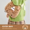 Cute Dog Women Plush Shoulder Bag Cartoon Anime Portable Shoulder Bag Plush Toy Package Gift Plush Backpack