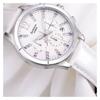 Casio SHEEN Series Simple Swarovski Rhinestone Scale Watch Quartz Movement Genuine Leather Strap Japanese and Korean Watch Women's SHE-5020L-7APR