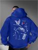 Tokyo Japan Crane Hoodie Unisex Men Women Japanese Bird Red Sun Graphic Back Print Minimalist Casual Streetwear Pullover