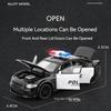 1:32 Scale Charger Toy Models Miniature Police Cars Alloy Diecast with Light Music Rubber Tires Vehicles Boys Educational Toys