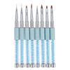 Blue Nail Art Brush Set with 8pcs for Acrylic Painting and DIY Beauty Needs