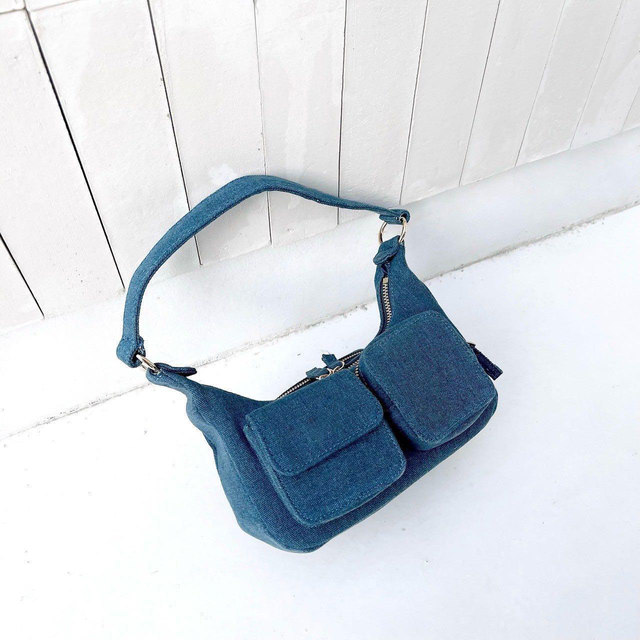 

Сумка ручной работы подмышки с множеством карманов, джинсовая сумка через плечо Джинсовая женская сумка Холщовая сумка на одно плечо с диагональю