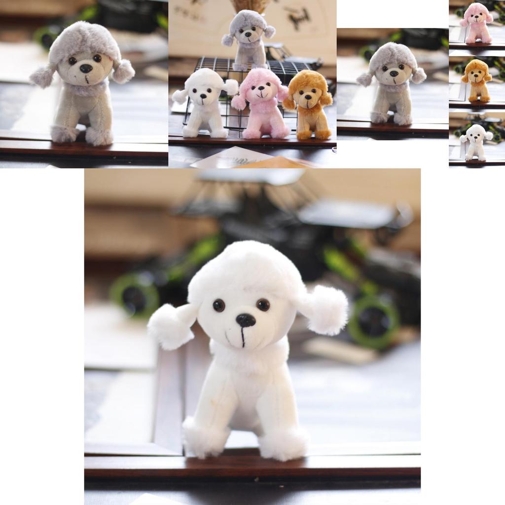 Cute Teddy Dog Plush Toy Ultra-soft Short Plush In White Pink Brown And Gray