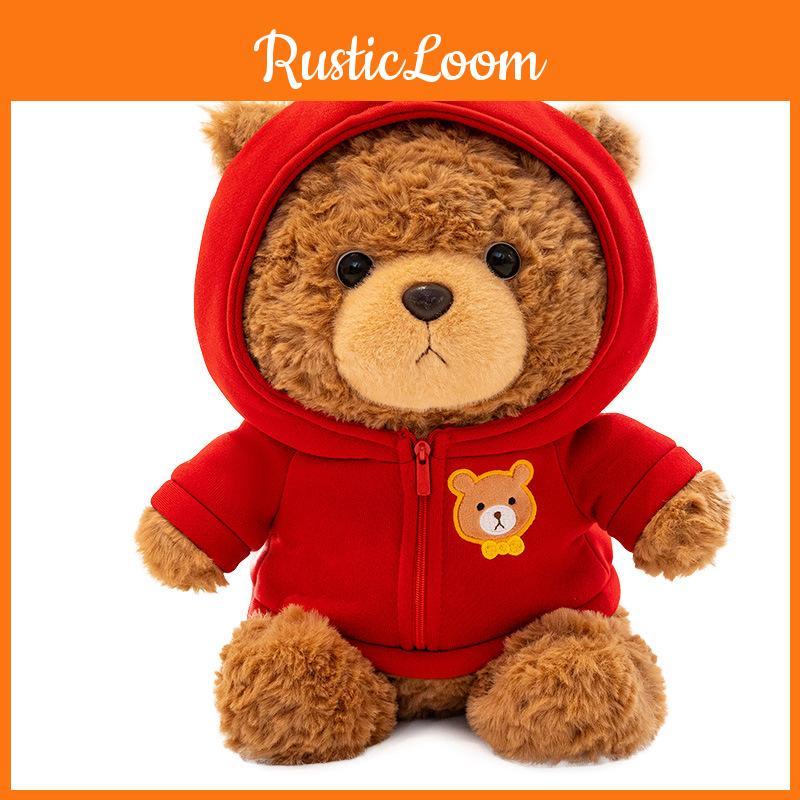 Cute Sweater Teddy Bear Plush Stuffed Animal With Pp Cotton For Kids Decor Gift